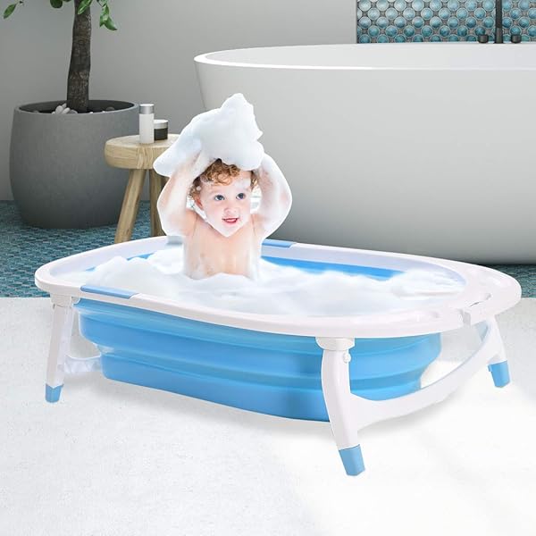 Baby Bath Tub Infant Toddlers Foldable Bathtub Safety Bathing Shower Green Amazon Com Au Baby