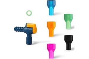 CIEYOONI 5pcs Bite Valve Replacement for Camelbak, Hydration Pack Mouthpiece with 1 Angled Tube Connector and O-Ring Replacement Parts for Camelbak Backpack Water Reservoir