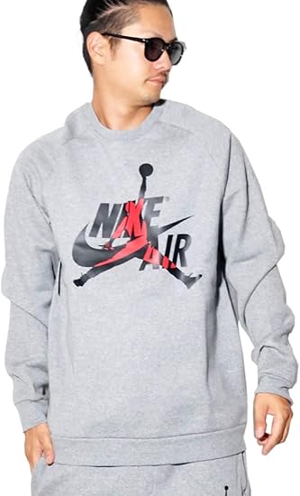 Amazon ナイキ Nike Jordan ジョーダン トレーナー Usaモデル Bv6006 Jumpman Classic Crew グレー M 並行輸入品 トレーナー パーカー 通販