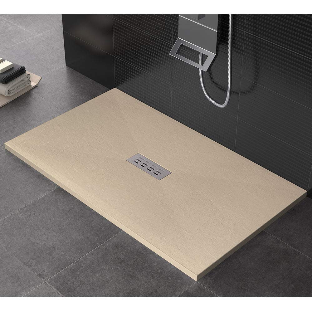 maier Shower Tray in Stone Eden Cream Various Sizes 70x90 cm Amazon.co