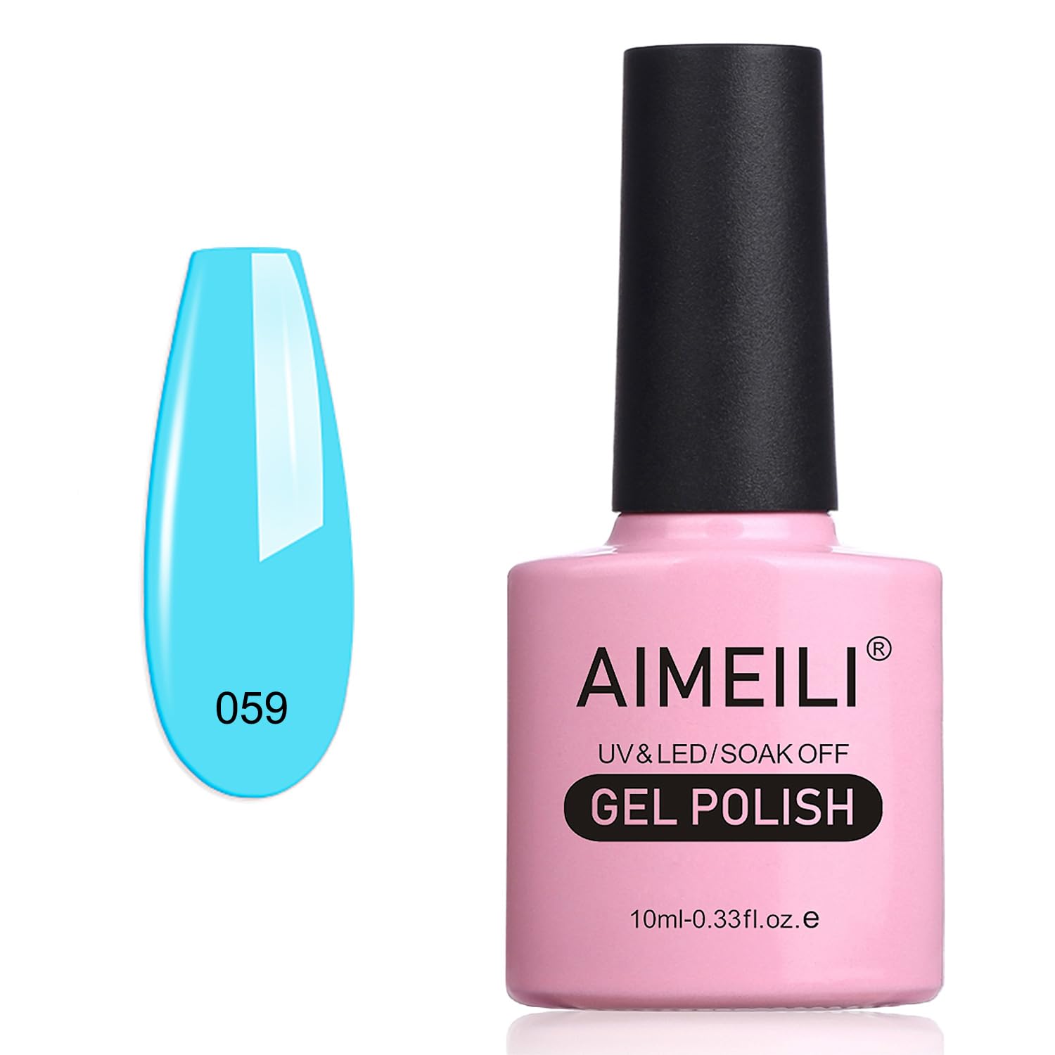 AIMEILI Soak Off UV LED Blue Gel Nail Polish - Neon Pacific (059) 10ml