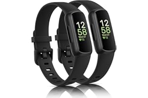 2-Pack Bands for Fitbit Inspire 3 Bands for Women Men, Classic Soft Replacement Sport Wristbands Replacement Straps Compatibl