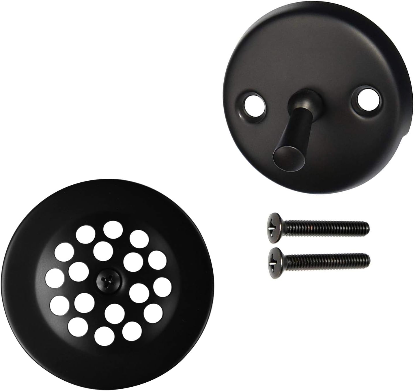 Westbrass R92-62 3-1/8" Trip Lever Tub Trim Set with 2-Hole Overflow Faceplate, Matte Black - - 