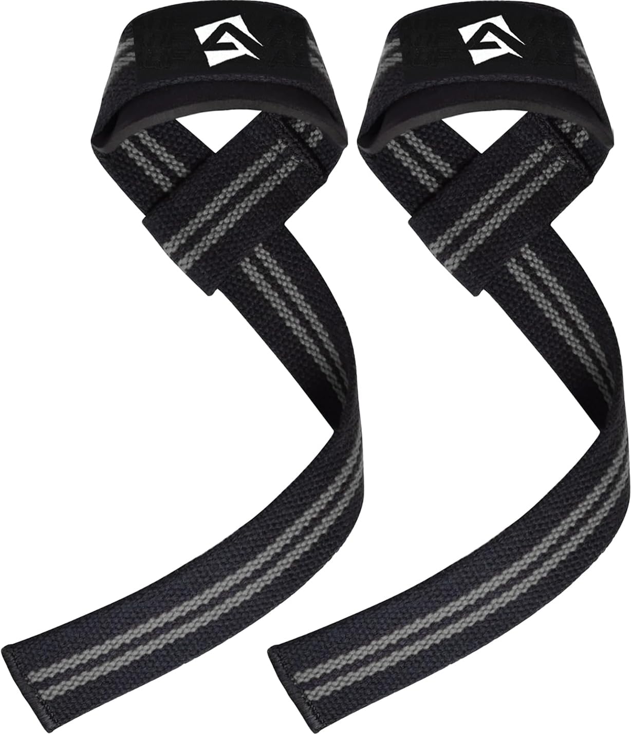 AQF Weight Lifting Straps, 100% Cotton Gym Wrist Straps, 60CM Heavy Duty Lifting Straps with 5MM Neoprene Padding, Non-Slip Advanced Gel Grip, Ideal for Deadlifts Strength Training