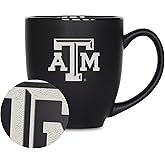 Rico Industries NCAA (T & U Schools) Standard 15oz Laser Engraved Matte Black Ceramic Bistro Mug - For Hot or Cold Drinks
