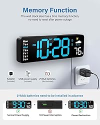 Digital Wall Clock, Digital Clock Large Display