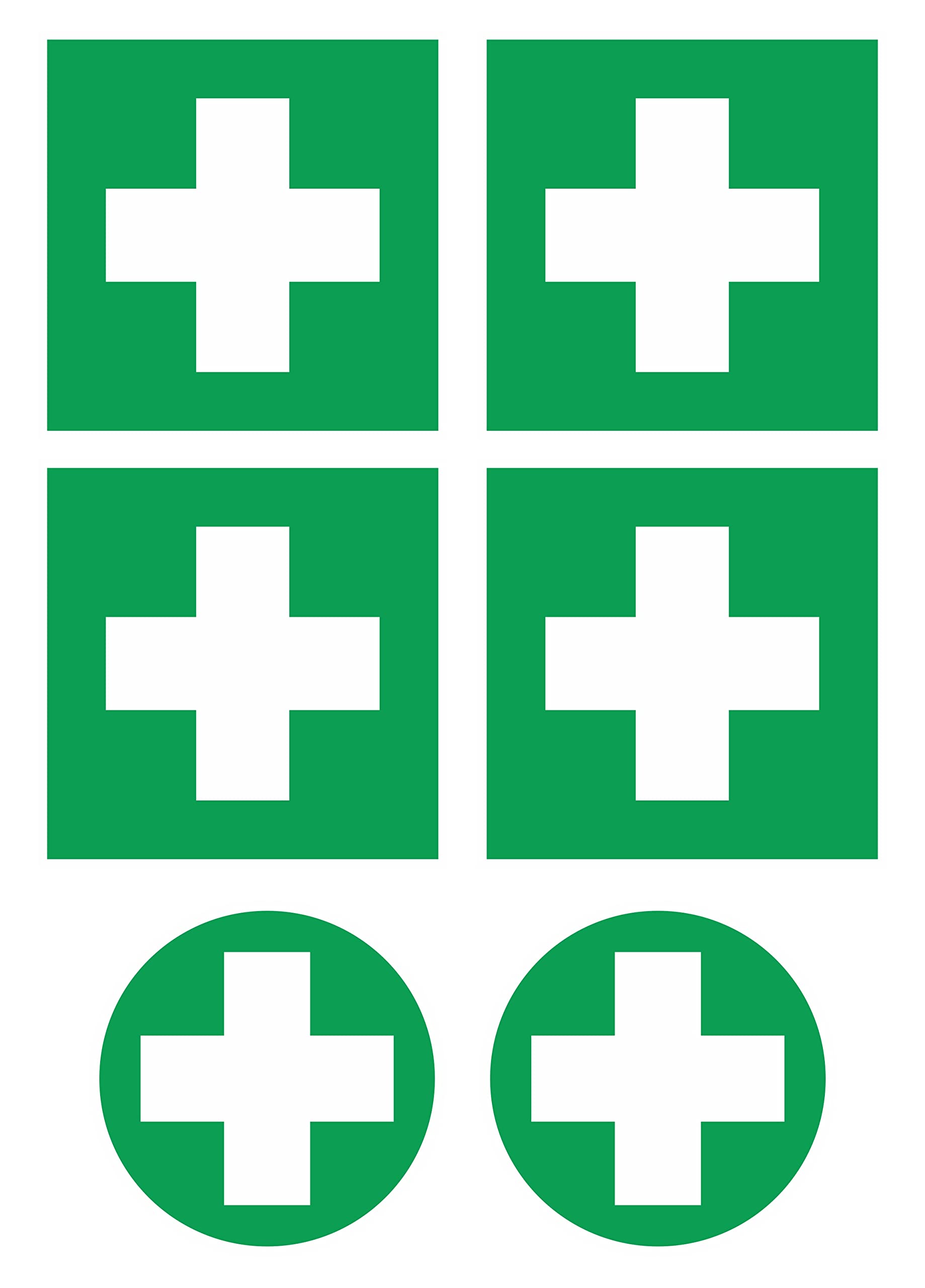 Daged 6 x Sticker Medicine Cabinet First Aid Box ISO 7010 Mandatory Sign Safety Sign Sticker T-26