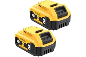 Upgraded 2Pack 5.0Ah DCB200 Battery Replacement for DEWALT 20V MAX Lithium-ion Battery Compatible with DCB205 DCB204 DCV580 D