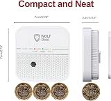 WOLF SHIELD Carbon Monoxide Detector 10 Year Sealed Battery White EN50291:2018 view 2