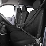 TOYOUN Van Seat Covers Universal Fit Front Driver Passenger 2+1 Black view 5
