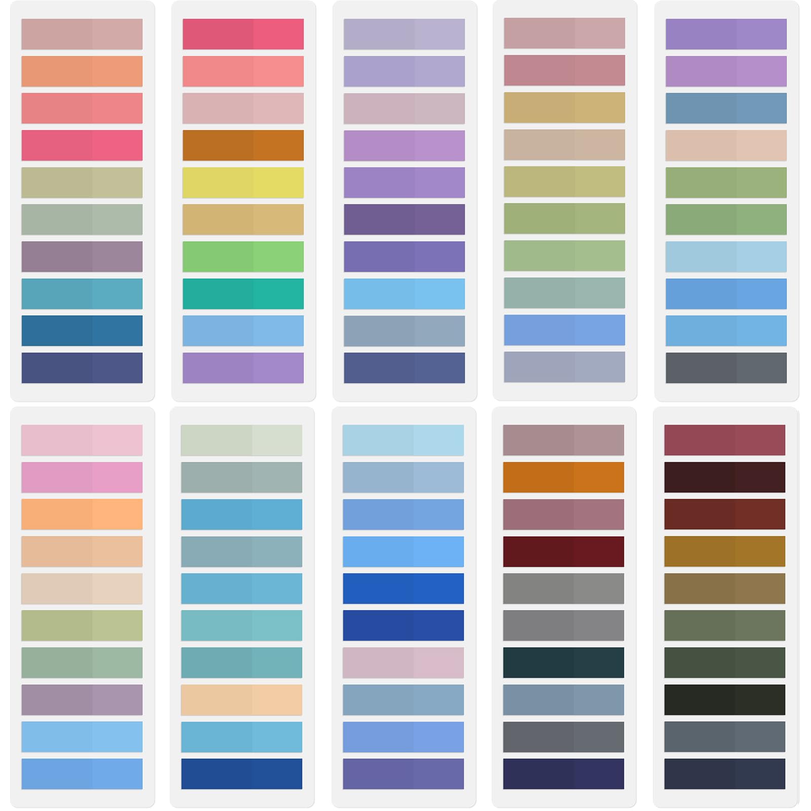 Hanyousheng 2000 Pcs Sticky Tabs, Book Tabs, Index Tabs, Annotation Tabs with 10 Color, Sticky Tabs Page Markers, Sticky Notes Tabs for Reading Notes, Notebook, Books, Classify Files