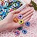 Beadthoven 90pcs 25mm Mixed Style Round Glass Dragon Eye Gem Cover Cabochon for Dome Jewelry Finding Cameo Pendent Doll Making