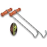 SOUTHWESTERN Boot Hooks and Puller for Cowboy Boots, Wood Handles (2 hooks)