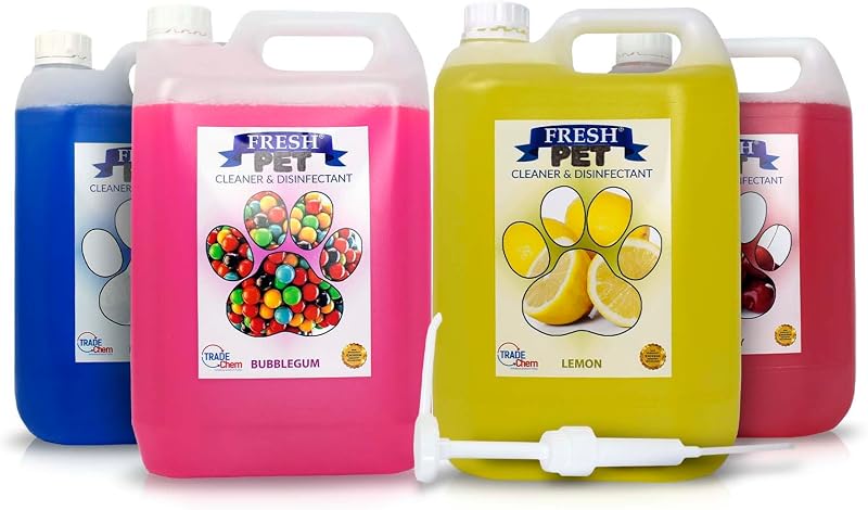 Trade Chemicals Fresh Pet Disinfectant 4 x 5L with Pump