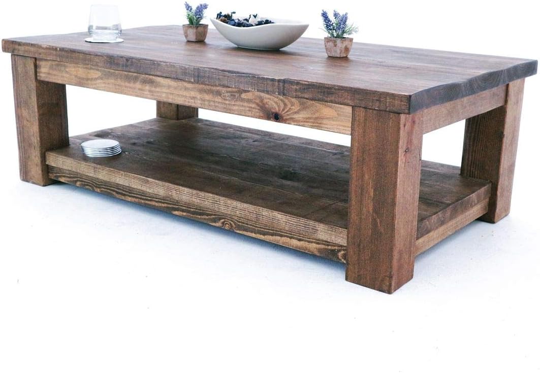 Funky Chunky Furniture Rustic Solid Wood Coleridge Coffee Table,with
