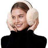Cutecrop Ear Muffs for Winter Women, Earmuffs for Women Winter Ear Muffs Foldable Soft Faux Furry Ear Warmers Covers