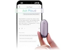 Plaud NotePin Voice Recorder, AI Voice Recorder, App Control, AI Notetaker, AI Transcribe & Summarize, Support 112 Languages,