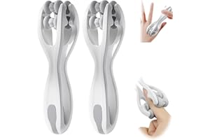 Hoxxu 2pcs Finger Massager for Arthritis Finger Arthritis Pain Relief Manual Massage Tools Hand Massage Roller Thumb Massager for Woman Mothers Day Gift Palm Foot Acupressure Tool Grey