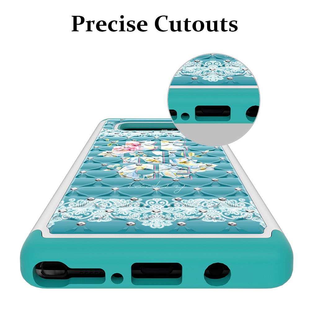 Note 8 Case, Galaxy Note 8 Case, MagicSky [Shock Absorption] Studded Rhinestone Bling Hybrid Dual Layer Armor Defender Protective Case Cover for Samsung Galaxy Note 8 (Be Nice)