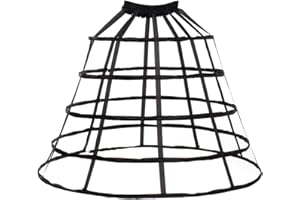 BPURB Pannier Petticoat Women Victorian Bustle Cages Hoop Skirt Cage Skirt for Women