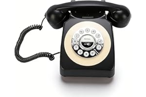 Pomya Retro Bluetooth Phone, Vintage Style Desk Telephone with Classical Design and Modern Bluetooth Technology, for Home and