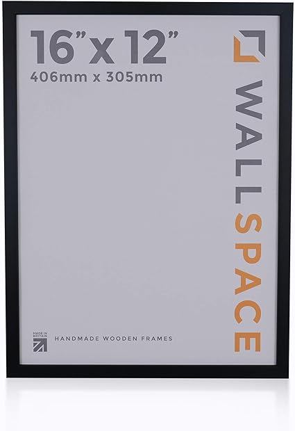 Thin Black Picture Frame 16x12 inches 