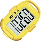 3DFitBud Simple Step Counter Walking 3D Pedometer by 3DActive with Clip, Lanyard Accurate Step Tracker Large Display, Easy to Use for Kids Men Women Adult Seniors Daily Step Tracking - A420S