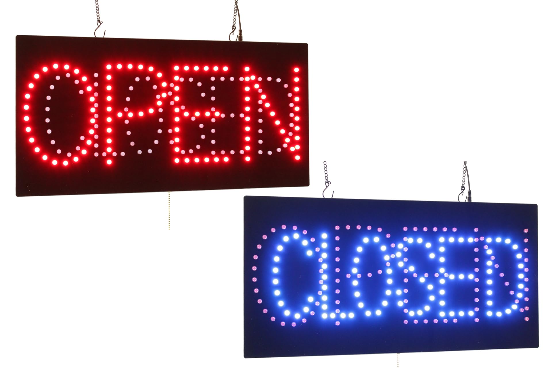 Open Closed 2 in 1 Sign, TOPKING Signage, LED Neon Open, Store, Window, Shop, Business, Display, Grand Opening Gift, 24"x12", 60cm * 30cm