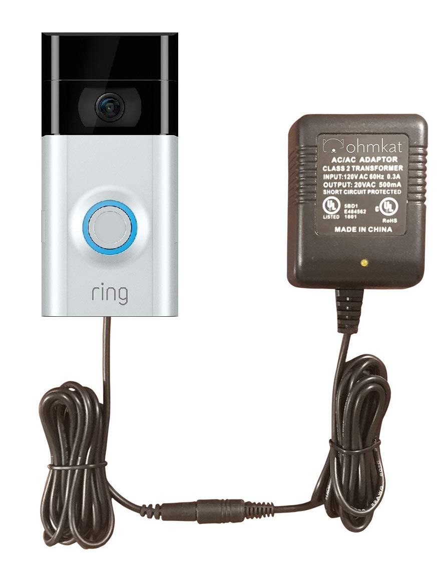 OhmKat Video Doorbell Power Supply Compatible with Ring Video