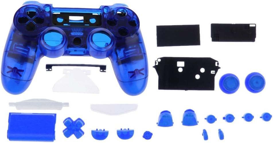 Amazon Kozeeyps4コントローラー用クリアブルーフルシェルのmodキットの交換 Playstation 4 プレイステーション4