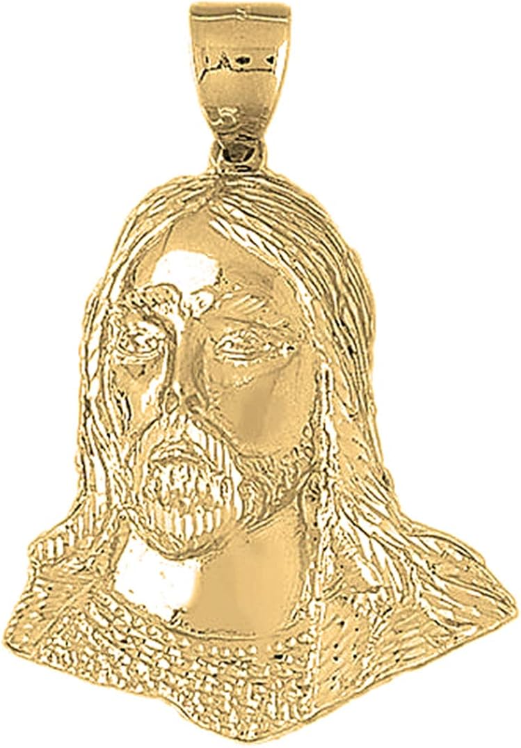 Jewels Obsession 18K Jesus Pendant 18K Yellow Gold Jesus