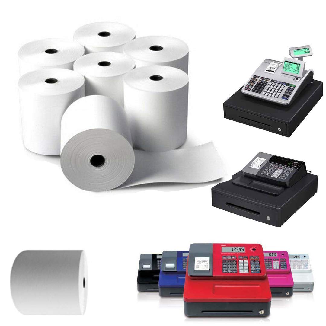 20 X CASIO Cash Register 57MM X 57MM X 12.7MM BPA Free Thermal Rolls BPA BPS Free Credit Card Machine Rolls Thermal Till Rolls