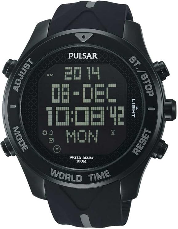 pulsar mens pulsar alarm chronograph lcd watch pq2037x1