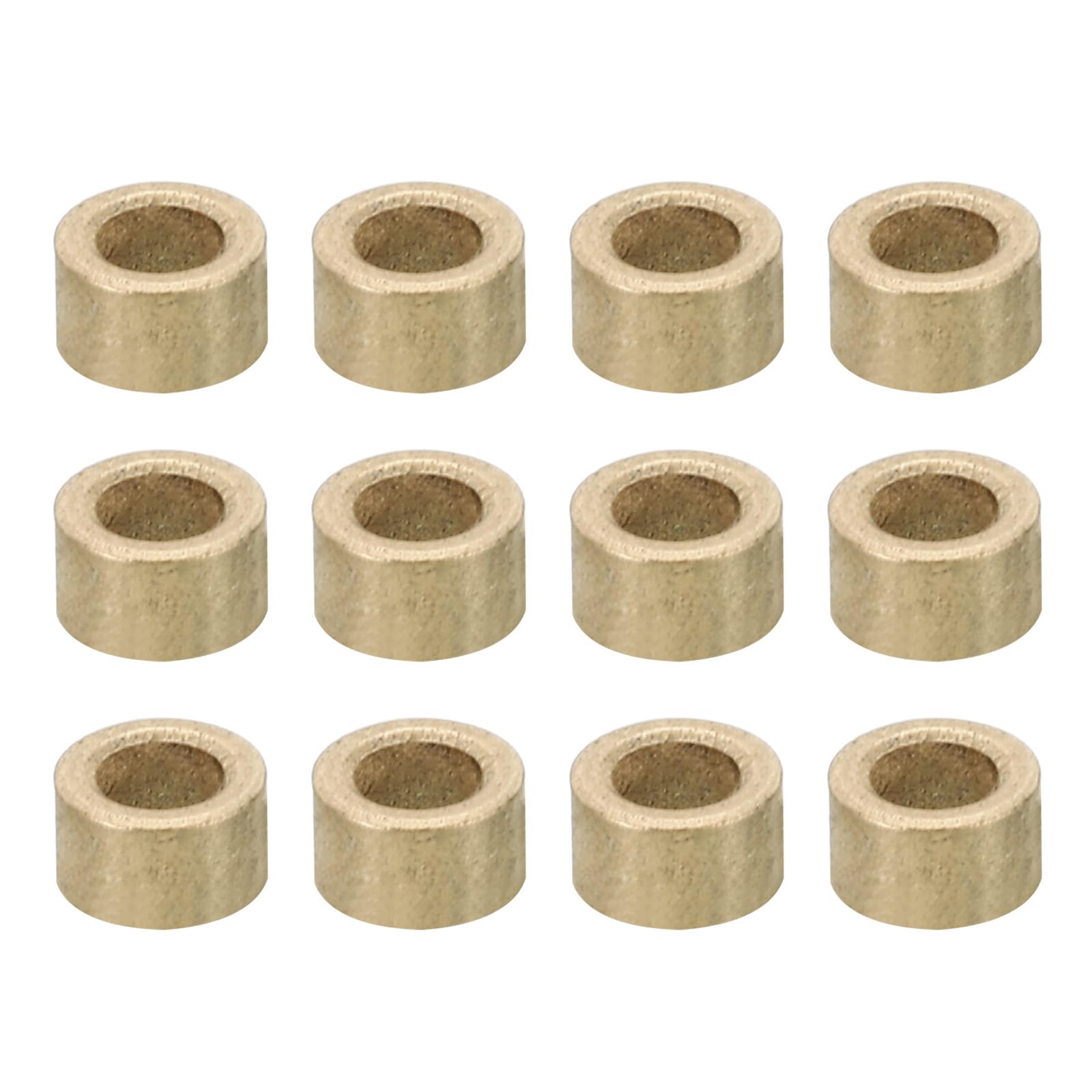 PATIKIL M3 Brass Spacers, 12 Pcs Metal Spacer Brass 3mm ID x 5mm OD x 3mm L Brass Spacers Screw Standoff for 1/8 Inch or M3 Screw