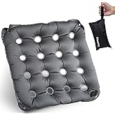 Nexonty Waffle Cushion for Prolonged Sitting, Wheelchair Seat Pad for Pressure Sore, Pressure Relief Inflatable Seat Cushion for Offices, Cars, Airplanes, and Travel, with Hook&Storage Bag