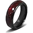 Generic NFC Ntag216 Chip Ceramic Smart Finger Ring Programmable 888 Bytes Compatible with NFC Phone and Devices for Men or Women (Red, US#10)