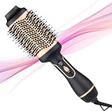 Torchtree Hair Dryer Hot Air Brush 4 in 1 Ionic Styler Straightener Curler Gold view 1