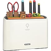 Smart Cutting Board and Knife Set,Self Cleaning Cutting Board and Knife Set with 4 Stainless Steel Knives,3 Color Coded Cutti