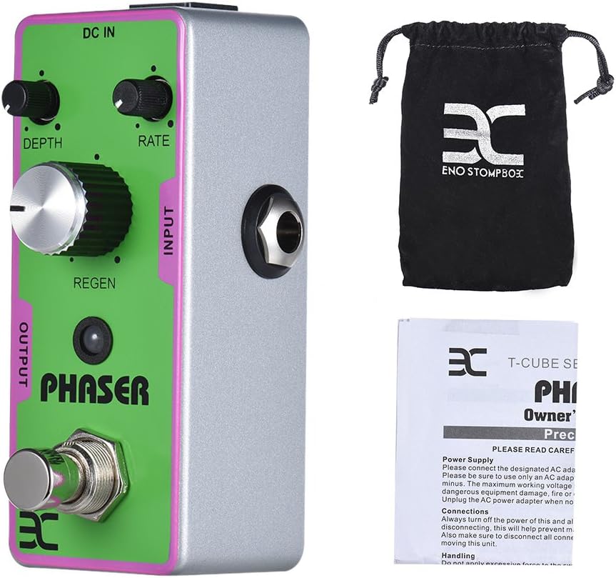 ammoon ENO Electric Guitar Phaser Phase Effect Pedal Full Metal Shell True Bypass EX TC-42