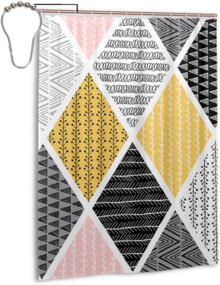 LINGshop Cortina Baño Chica Mujer Moda Simple Patchwork Baño Cortina de