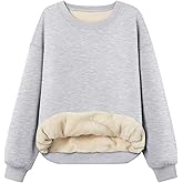 Trendy Queen Fleece Sherpa Lined Sweatshirts for Women 2025 Fall Fashion Winter Crewneck Pullover Hoodies Outfits Clothes
