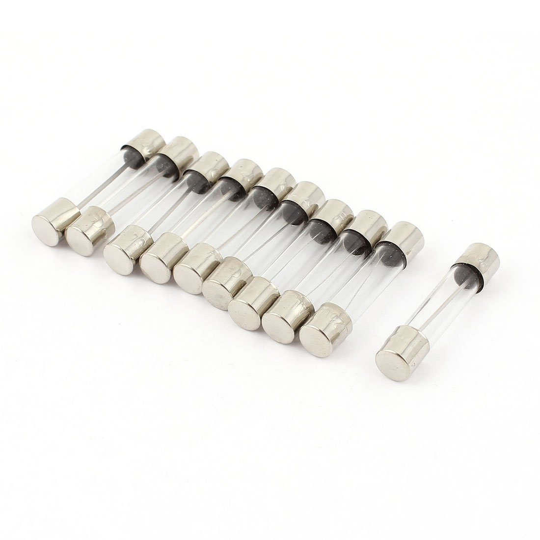 sourcingmap 10 Pcs 250V 20A 20Amp Fast Blow Glass Fuses Tubes 6mm x 30mm