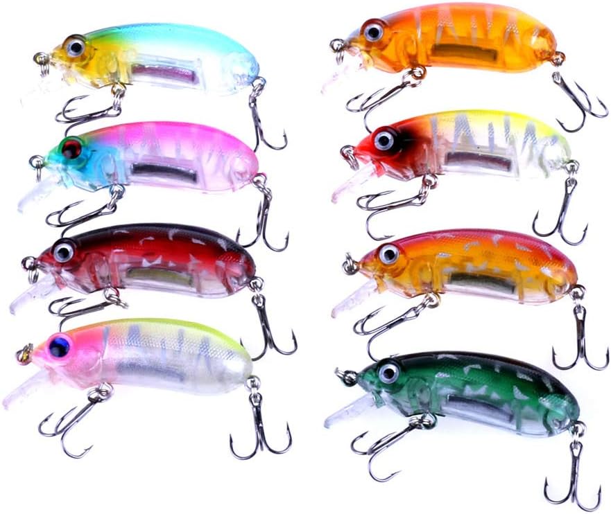 Angelzubehr Rasselkder Knstliche Elritze Angelkder Wobbler 6cm 8g -  Crankbait Mit Haken Fr Forelle, Barsch & Panfish