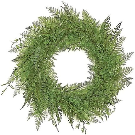 Mixed Fern Wreath 24 inch Artificial