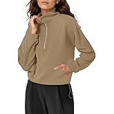 Fisoew Womens Half Zip Sweatshirt Funnel Neck Long Sleeve Pullover Oversized Modal Soft Tops Fall Outfits Clothes 2025