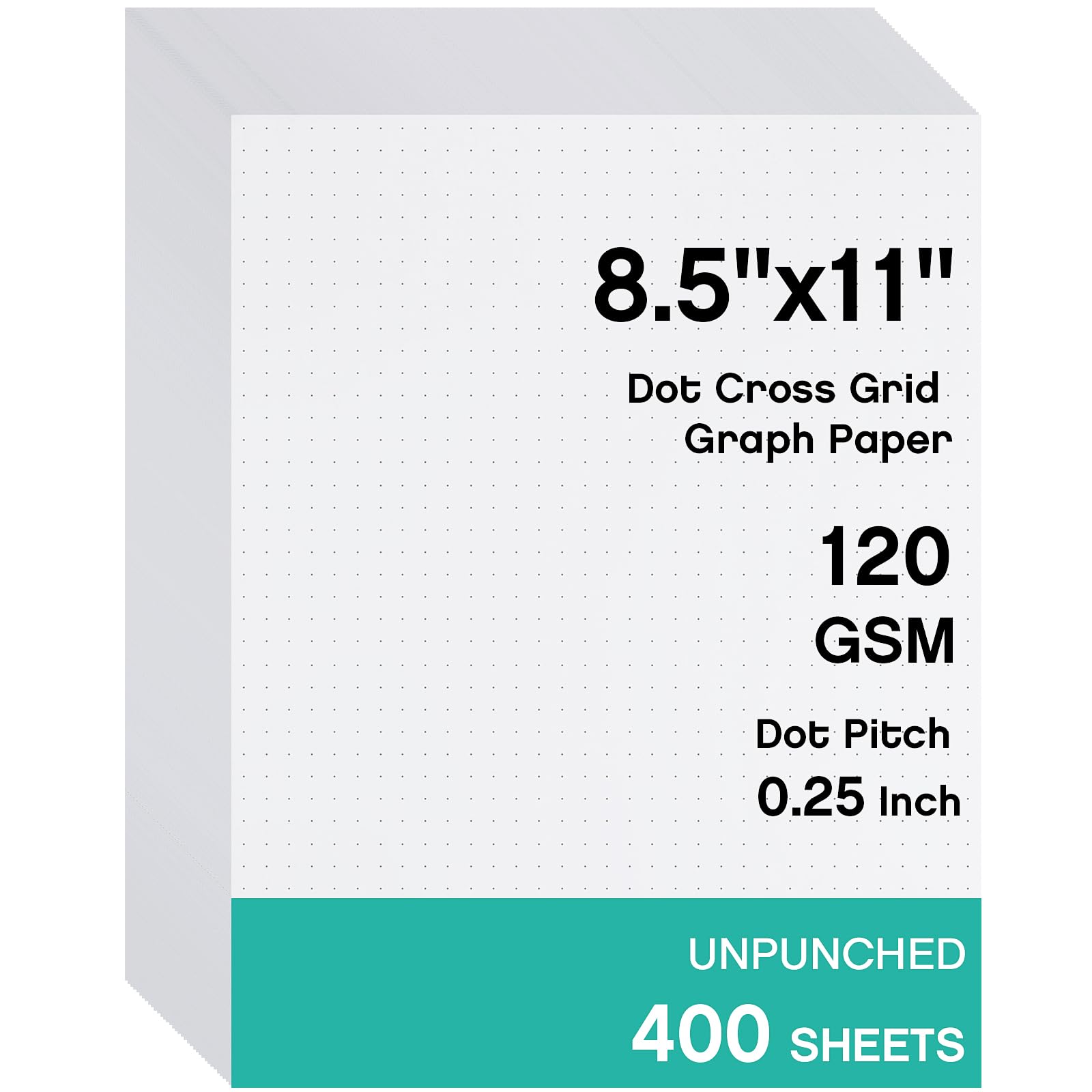 Mua Sabary 400 Sheets Dot Cross Grid Graph Paper 8.5 x 11 Inches Letter ...