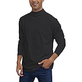 Mens Casual Mock Turtleneck T-Shirts Long Sleeve Thermal Stretchy Pullover Basic Lightweight Undershirt Sweater Tops