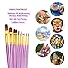 Purple Paint Brushes, heartybay Paint Brush Set Round Pointed Tip Nylon Hair Artist Acrylic Brush Watercolor Oil Painting (10pcs)