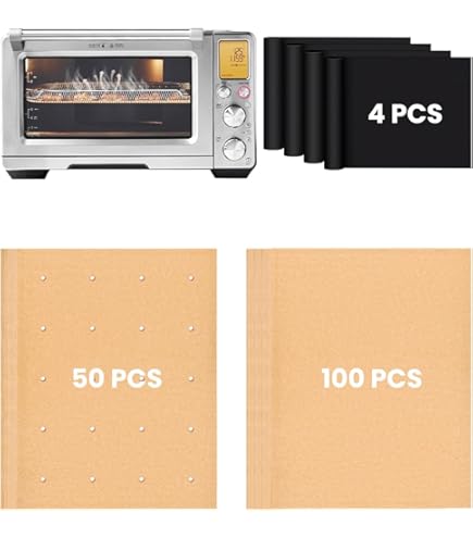 120pcs Air Fryer Parchment Paper Liners For Breville Smart Oven Air Fryer Pro – Disposable & Non-Stick