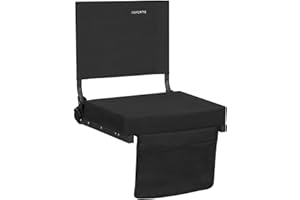 OSPORTIS Stadium Seats for Bleachers with Back Support, Bleacher Seats with Backs and Cushion, Wide Padded Portable Stadium Seats Chairs with Backs and Shoulder Strap